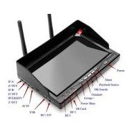 FPV Monitor, 7INCH 5.8GHz Diversity Receiver Built-in Battery Black DVR