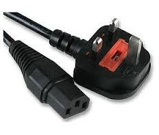 Power Cord, UK Plug to C13
