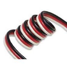 Wire 22 AWG Black/Red/White 2-Meters